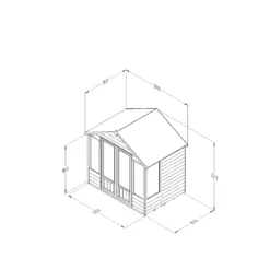 Forest Garden Oakley 7x5 Apex Overlap Solid Wood Summer House With Double Door (Base Included) - Assembly Service Included 11 Forest Garden Oakley 7x5 Apex Overlap Solid Wood Summer House With Double Door (Base Included) - Assembly Service Included -Garden & Outdoors forest garden oakley 7x5 apex overlap solid wood summer house with double door base included assembly service included5013053188538 01t bq