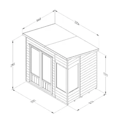 Forest Garden Oakley 7x5 Pent Overlap Solid Wood Summer House With Double Door -Garden & Outdoors forest garden oakley 7x5 pent overlap solid wood summer house with double door5013053188507 01t bq