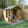 Forest Garden Oakley 7x7 Apex Overlap Solid Wood Summer House With Double Door -Garden & Outdoors forest garden oakley 7x7 apex overlap solid wood summer house with double door5013053188644 01i bq