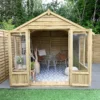 Forest Garden Oakley 8x10 Apex Overlap Solid Wood Summer House With Double Door (Base Included) - Assembly Service Included -Garden & Outdoors forest garden oakley 8x10 apex overlap solid wood summer house with double door base included assembly service included5013053188804 01i bq