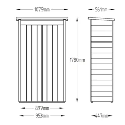 Forest Garden Overlap Wooden 3x2 Pent Garden Storage -Garden & Outdoors forest garden overlap wooden 3x2 pent garden storage5013053162798 01t bq