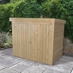 Forest Garden Overlap Wooden 6x3 Pent Garden Storage -Garden & Outdoors forest garden overlap wooden 6x3 pent garden storage5013053162835 02i bq