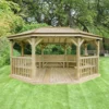Forest Garden Premium Furnished Octagonal Gazebo, (W)5.27m (D)3.78m -Garden & Outdoors forest garden premium furnished octagonal gazebo w 5 27m d 3 78m5013053172681 01i bq