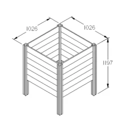 Forest Garden Slot Down Composter 650L -Garden & Outdoors forest garden slot down composter 650l5013053132241 01t