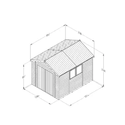 Forest Garden Timberdale 10x8 Ft Apex Tongue & Groove Wooden 2 Door Shed With Floor -Garden & Outdoors forest garden timberdale 10x8 ft apex tongue groove wooden 2 door shed with floor5013053189030 01t bq