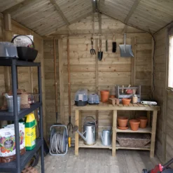 Forest Garden Timberdale 8x6 Ft Apex Tongue & Groove Wooden Shed With Floor (Base Included) -Garden & Outdoors forest garden timberdale 8x6 ft apex tongue groove wooden shed with floor base included 5013053188941 02i bq