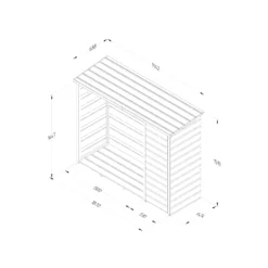 Forest Garden Tool Store Timber 6x2 Ft Log Store -Garden & Outdoors forest garden tool store timber 6x2 ft log store5013053190029 01t