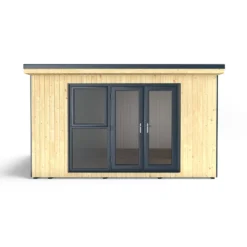 Forest Garden Xtend+ 13x11 Pent Tongue & Groove Garden Office - Assembly Service Included -Garden & Outdoors forest garden xtend 13x11 pent tongue groove garden office assembly service included5013053183656 01c