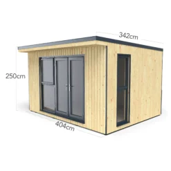 Forest Garden Xtend+ 13x11 Pent Tongue & Groove Garden Office - Assembly Service Included -Garden & Outdoors forest garden xtend 13x11 pent tongue groove garden office assembly service included5013053183656 01t