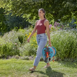 Gardena Freestanding Or Wall-mounted Manual Hose Reel Set (L)25m -Garden & Outdoors gardena freestanding or wall mounted manual hose reel set l 25m4066407001589 02i bq