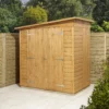 GoodHome Clapperton 6x4 Ft Pent Shiplap Wooden 2 Door Shed With Floor (Base Included) - Assembly Service Included -Garden & Outdoors goodhome clapperton 6x4 ft pent shiplap wooden 2 door shed with floor base included assembly service included5059340270166 05i