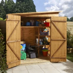 GoodHome Clapperton 6x4 Pent Dip Treated Shiplap Shed With Floor - Assembly Service Included 13 GoodHome Clapperton 6x4 Pent Dip Treated Shiplap Shed With Floor - Assembly Service Included -Garden & Outdoors goodhome clapperton 6x4 pent dip treated shiplap shed with floor assembly service included5059340270159 09i