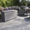 GoodHome Hamilton Steeple Grey Rattan Effect Storage Box (W) 125cm X (D) 55cm -Garden & Outdoors goodhome hamilton steeple grey rattan effect storage box w 125cm x d 55cm5059340677392 03i
