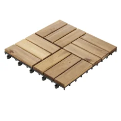 GoodHome Lempa Brown Acacia Clippable Deck Tile (L)0.3m (W)300mm (T)24mm, Pack Of 4 19 GoodHome Lempa Brown Acacia Clippable Deck Tile (L)0.3m (W)300mm (T)24mm, Pack Of 4 -Garden & Outdoors goodhome lempa brown acacia clippable deck tile l 0 3m w 300mm t 24mm pack of 45059340066035 01c bq