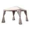 GoodHome Preston Taupe Square Gazebo, (W)3m (D)3m - Assembly Required -Garden & Outdoors goodhome preston taupe square gazebo w 3m d 3m assembly required5059340125497 01c