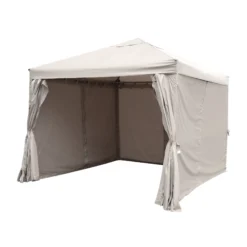 GoodHome Preston Taupe Square Gazebo, (W)3m (D)3m - Assembly Required 10 GoodHome Preston Taupe Square Gazebo, (W)3m (D)3m - Assembly Required -Garden & Outdoors goodhome preston taupe square gazebo w 3m d 3m assembly required5059340125497 21c