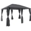 GoodHome Shamal Steel Grey Rectangular Gazebo, (W)2.96m (D)3.96m - Assembly Required -Garden & Outdoors goodhome shamal steel grey rectangular gazebo w 2 96m d 3 96m assembly required5059340125466 01c