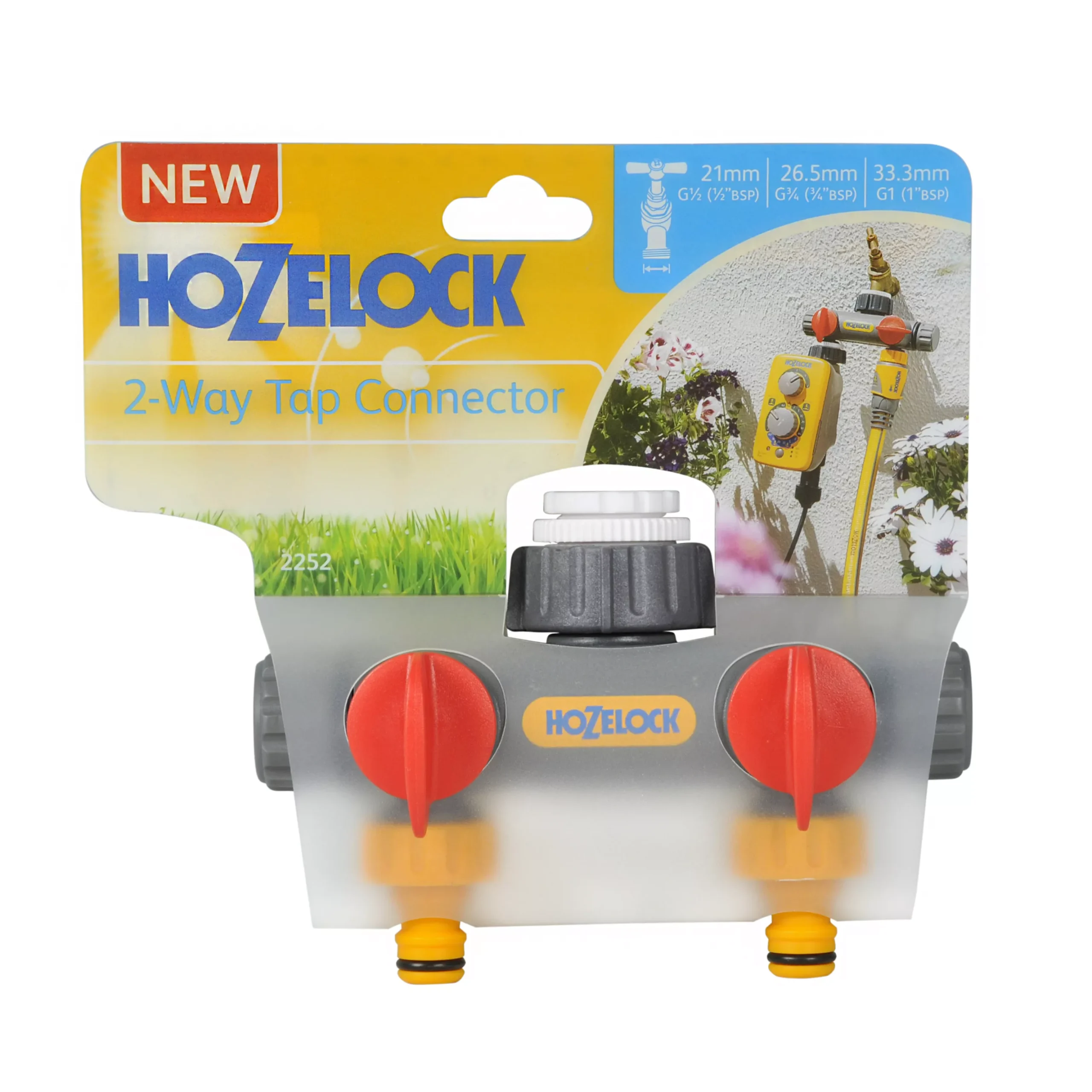 Hozelock 2-way Hose Pipe Connector 21mm 4 Hozelock 2-way Hose Pipe Connector 21mm - Image 2