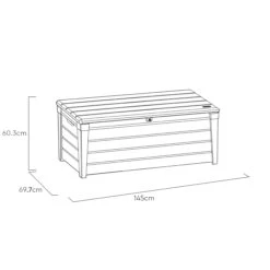 Keter Brushwood Wood Effect Garden Storage Box 454L -Garden & Outdoors keter brushwood wood effect garden storage box 454l7290106939745 01t