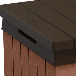 Keter Darwin Wood Effect 5x2 Garden Storage Bench Box 380L -Garden & Outdoors keter darwin wood effect 5x2 garden storage bench box 380l7290112636225 37c bq