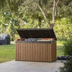 Keter Darwin Wood Effect 5x2 Garden Storage Bench Box 570L 11 Keter Darwin Wood Effect 5x2 Garden Storage Bench Box 570L -Garden & Outdoors keter darwin wood effect 5x2 garden storage bench box 570l7290112636263 03i bq