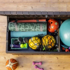 Keter Darwin Wood Effect 5x2 Garden Storage Bench Box 570L 12 Keter Darwin Wood Effect 5x2 Garden Storage Bench Box 570L -Garden & Outdoors keter darwin wood effect 5x2 garden storage bench box 570l7290112636263 04i bq