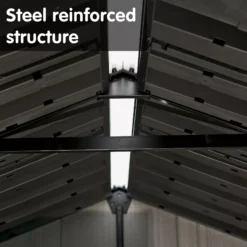Keter Oakland Apex Grey Plastic 2 Door Shed With Floor -Garden & Outdoors keter oakland apex grey plastic 2 door shed with floor7290106928435 19bq