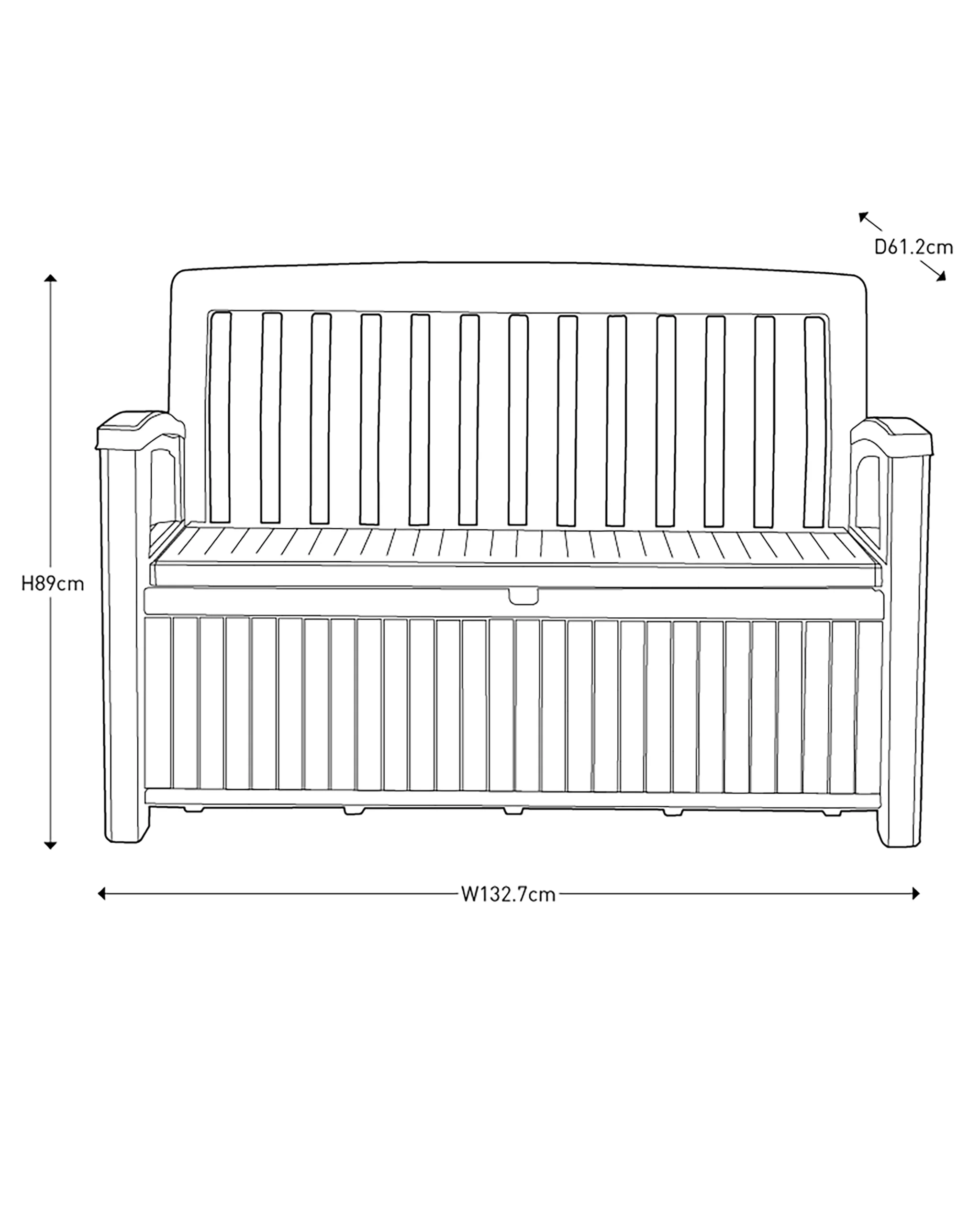 Keter Patio Wood Effect Garden Storage Bench Box - Partial Assembly Required 227L 14 Keter Patio Wood Effect Garden Storage Bench Box - Partial Assembly Required 227L - Image 12