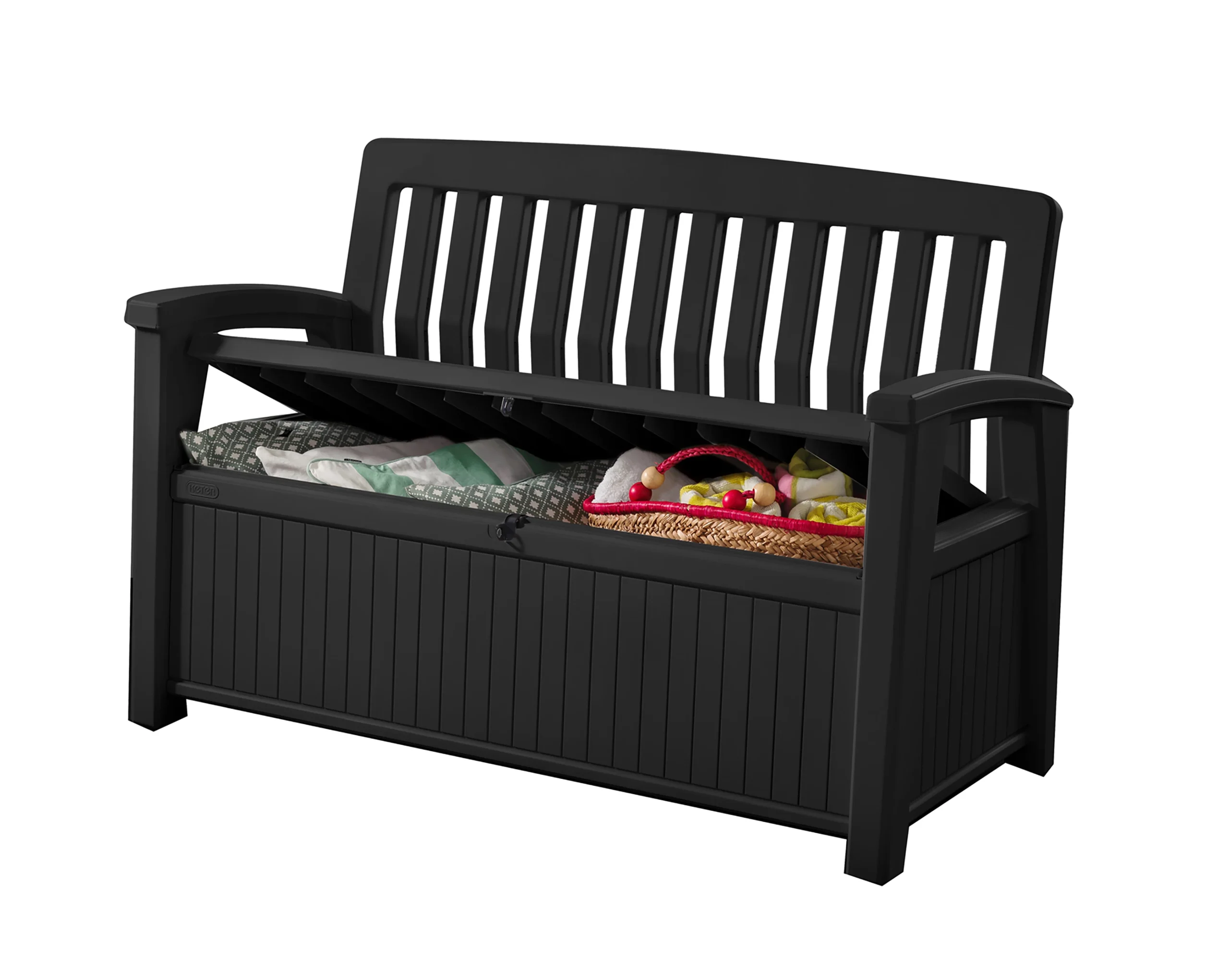 Keter Patio Wood Effect Garden Storage Bench Box - Partial Assembly Required 227L 8 Keter Patio Wood Effect Garden Storage Bench Box - Partial Assembly Required 227L - Image 6