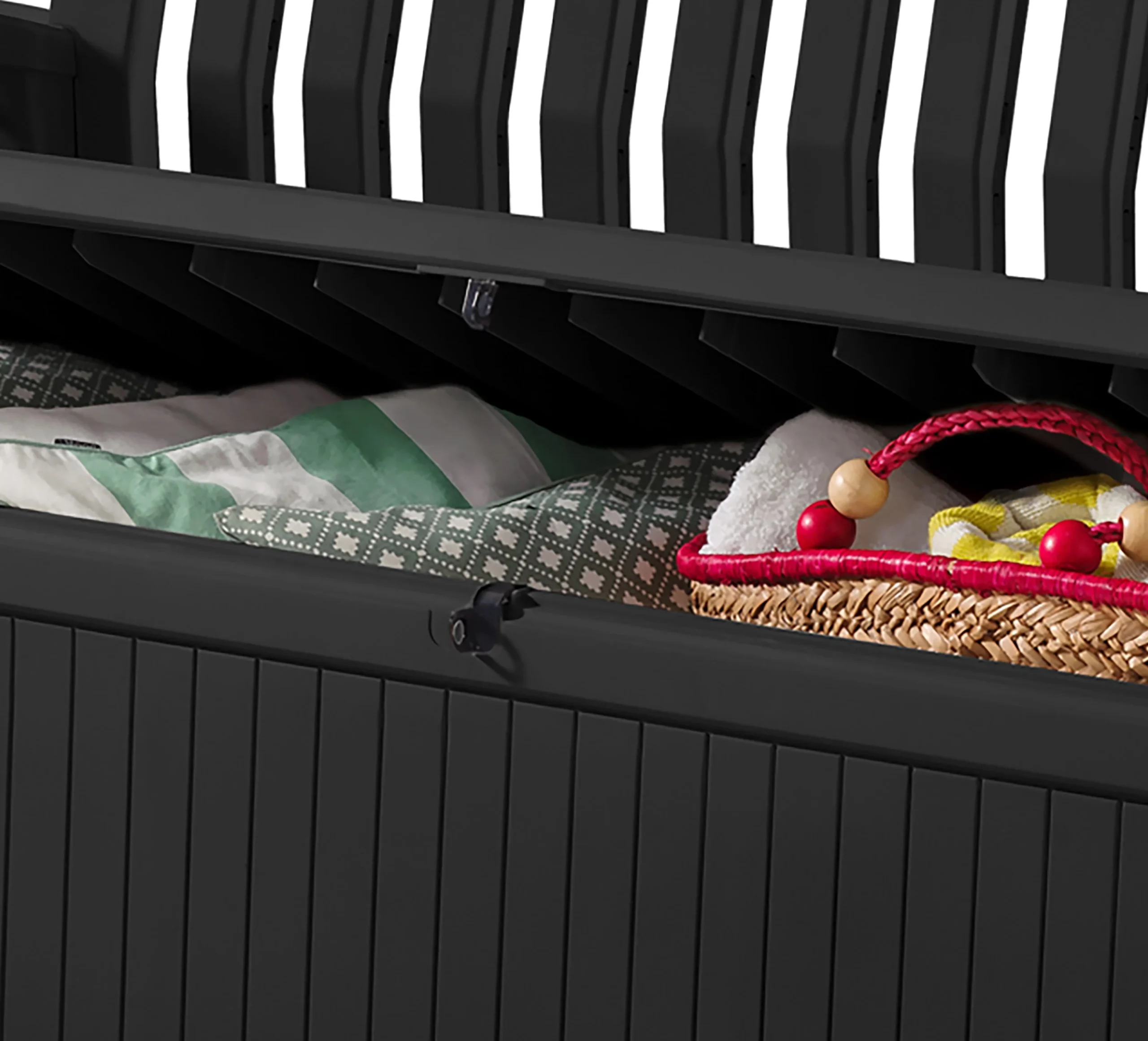 Keter Patio Wood Effect Garden Storage Bench Box - Partial Assembly Required 227L 11 Keter Patio Wood Effect Garden Storage Bench Box - Partial Assembly Required 227L - Image 9