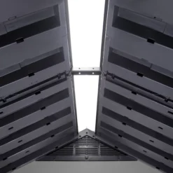 Keter Premier Grey Plastic 2 Door 2 Windows Shed With Floor (Base Included) -Garden & Outdoors keter premier grey plastic 2 door 2 windows shed with floor base included 7290112637284 38c