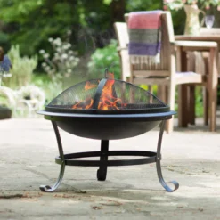 La Hacienda Albion Steel Firepit -Garden & Outdoors la hacienda albion steel firepit5055025581657 06i bq