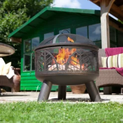 La Hacienda Alexis Steel Firepit -Garden & Outdoors la hacienda alexis steel firepit5055025581688 01i bq