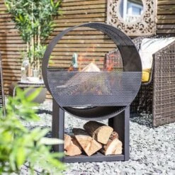 La Hacienda Camacha Steel Fireplace -Garden & Outdoors la hacienda camacha steel fireplace5055025585273 03i BQ