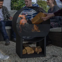 La Hacienda Camacha Steel Fireplace -Garden & Outdoors la hacienda camacha steel fireplace5055025585273 04i BQ