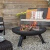 La Hacienda Industrial Steel Firepit -Garden & Outdoors la hacienda industrial steel firepit5055025586065 02i bq
