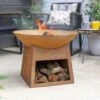 La Hacienda Steel Firepit -Garden & Outdoors la hacienda steel firepit5055025586096 02i bq