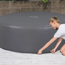 Lay-Z-Spa Grey Circular Hot Tub Cover (D) 1960mm X (H )710mm 13 Lay-Z-Spa Grey Circular Hot Tub Cover (D) 1960mm X (H )710mm -Garden & Outdoors lay z spa grey circular hot tub cover d 1960mm x h 710mm6941607321270 03i