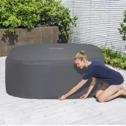 Lay-Z-Spa Grey Square Hot Tub Cover -Garden & Outdoors lay z spa grey square hot tub cover6941607321287 03i