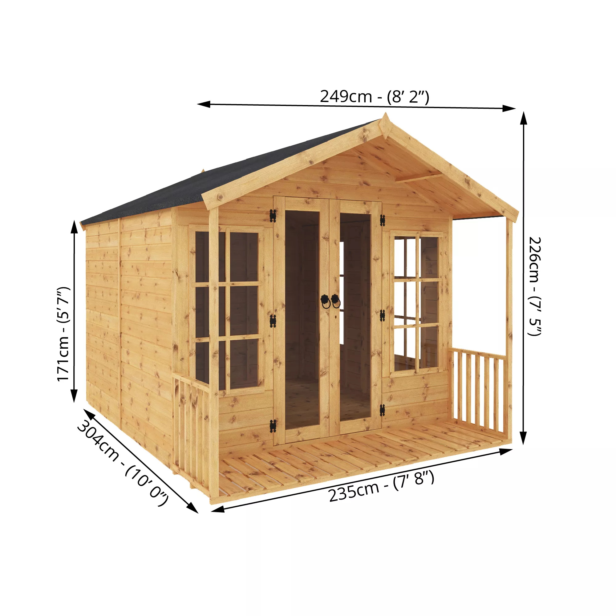 Mercia 10x8 Apex Shiplap Summer House With Double Door 5 Mercia 10x8 Apex Shiplap Summer House With Double Door - Image 3