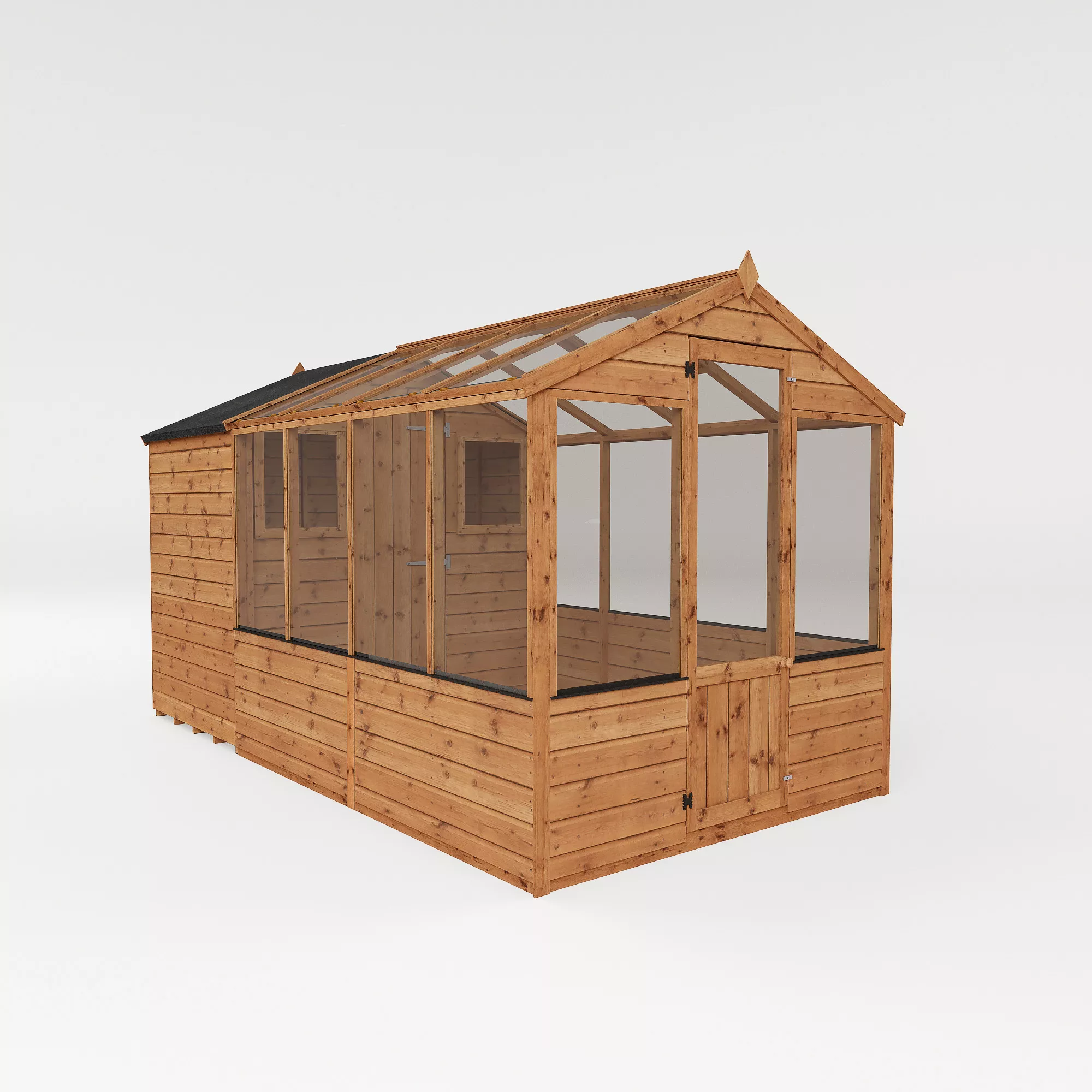 Mercia 12x6 Apex Greenhouse Combi Shed - Assembly Required 4 Mercia 12x6 Apex Greenhouse Combi Shed - Assembly Required - Image 2