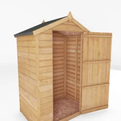 Mercia 4x3 Ft Apex Overlap Wooden Shed With Floor -Garden & Outdoors mercia 4x3 ft apex overlap wooden shed with floor5029442090252 05c