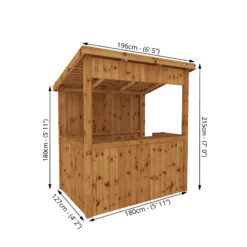 Mercia 6x4 Pent Tongue & Groove Garden Bar -Garden & Outdoors mercia 6x4 pent tongue groove garden bar5029442002538 01t BQ