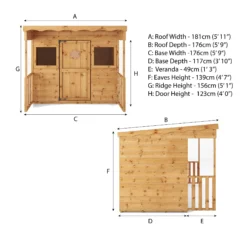 Mercia 6x5 Timber Playhouse Assembly Required -Garden & Outdoors mercia 6x5 timber playhouse assembly required5029442089683 02t
