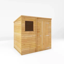 Front Page -Garden & Outdoors mercia 7x5 ft pent overlap wooden shed with floor5029442075143 01c