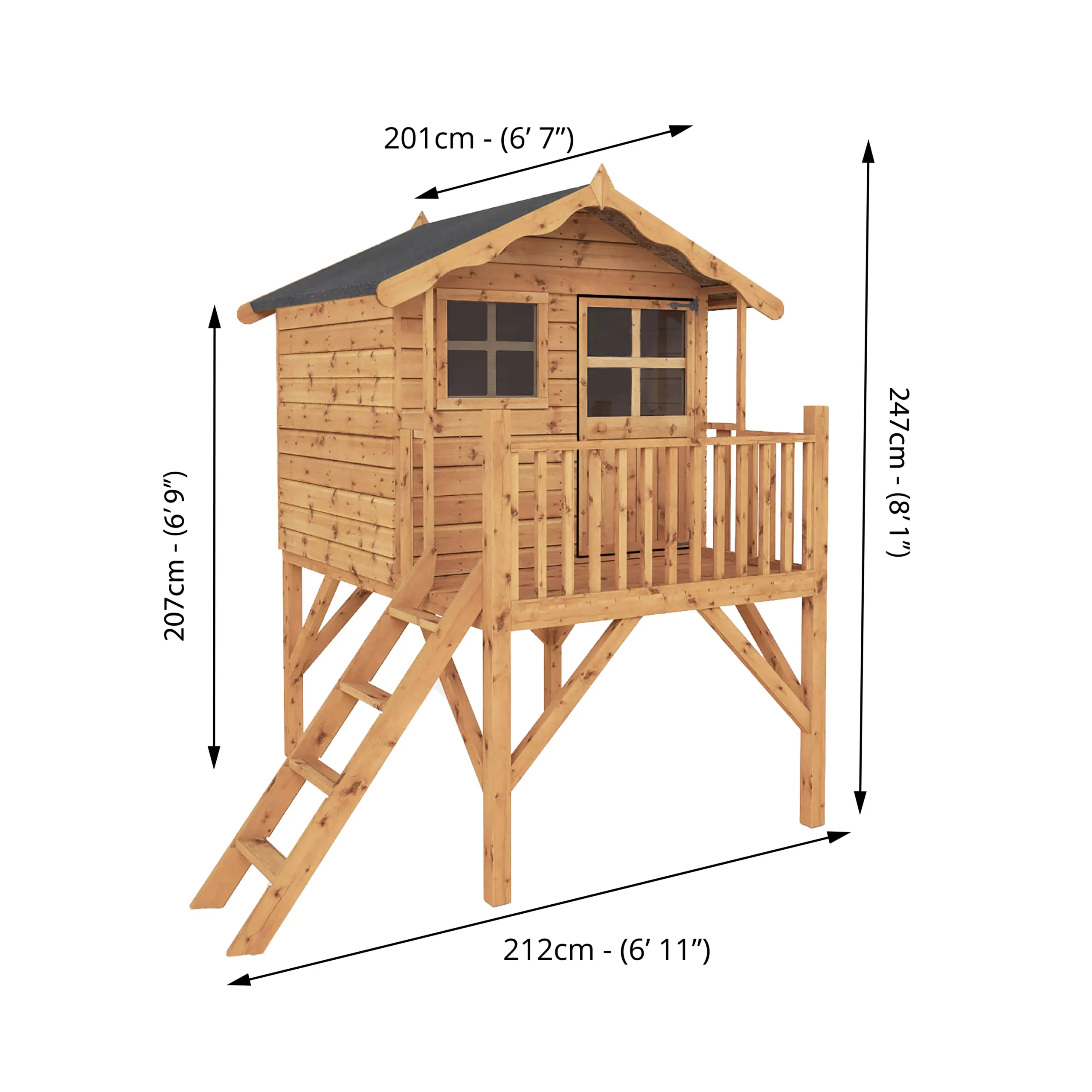 Mercia 7x6 Poppy Apex Shiplap Tower Playhouse 4 Mercia 7x6 Poppy Apex Shiplap Tower Playhouse - Image 2