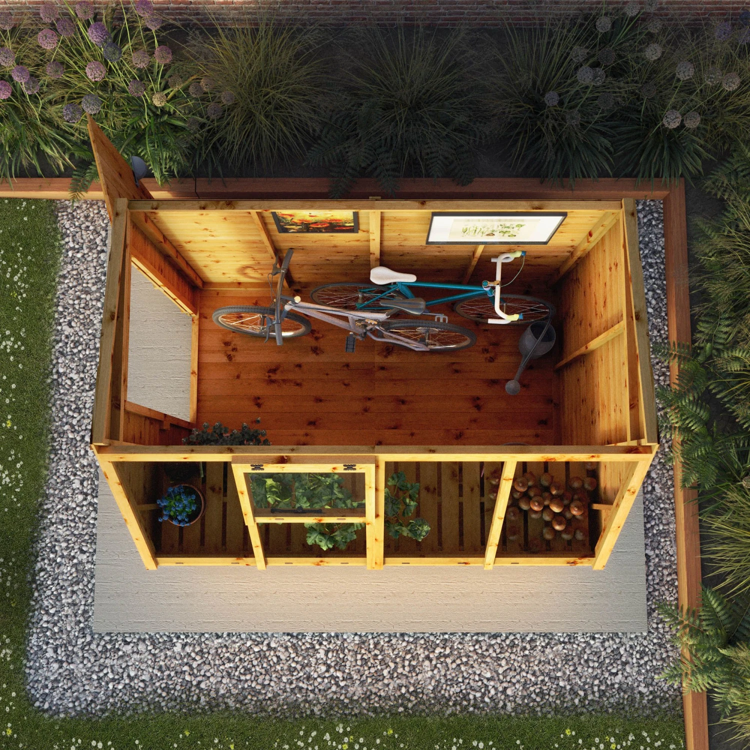 Mercia 8x6 Ft Pent Tongue & Groove Wooden 5 Windows Potting Shed With Floor 11 Mercia 8x6 Ft Pent Tongue & Groove Wooden 5 Windows Potting Shed With Floor - Image 9