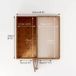 Mercia 8x8 Pent Greenhouse Combi Shed - Assembly Required -Garden & Outdoors mercia 8x8 pent greenhouse combi shed assembly required5029442075655 02t