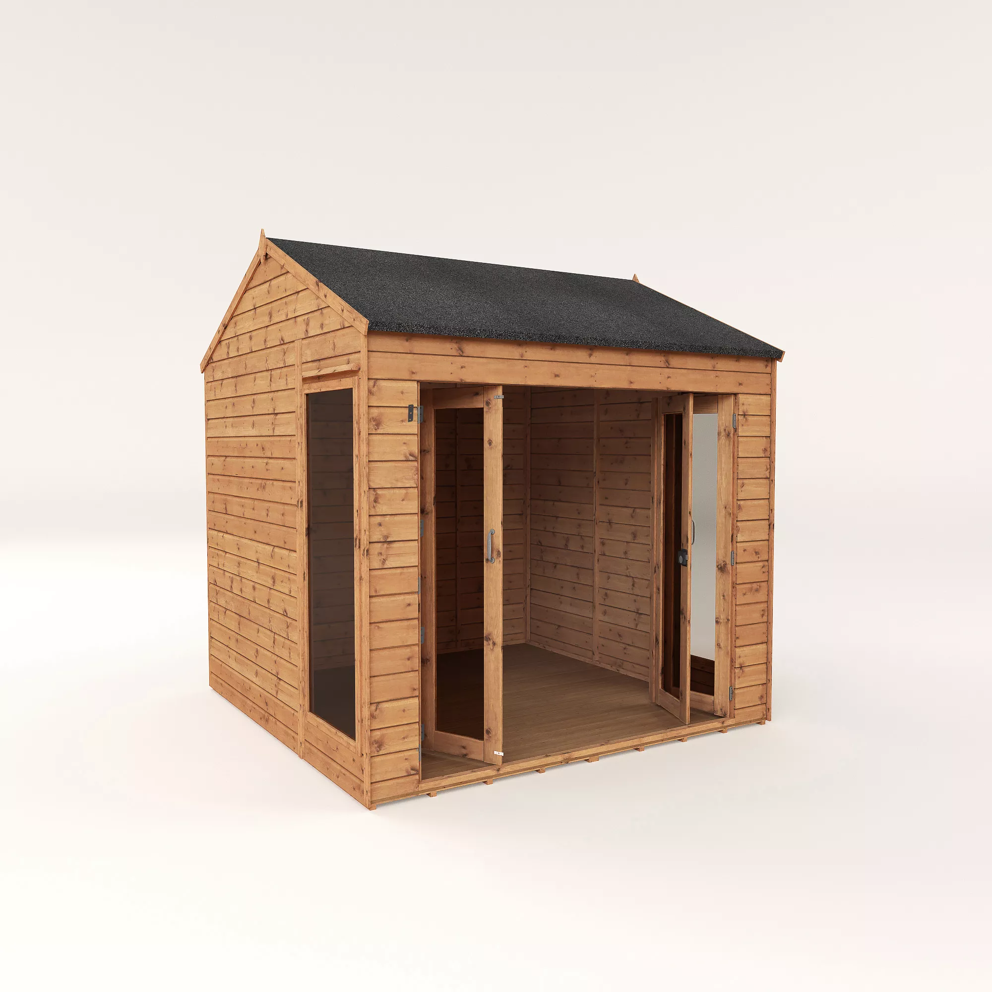 Mercia 8x8 Reverse Apex Tongue & Groove Summer House With Bi-fold Door 6 Mercia 8x8 Reverse Apex Tongue & Groove Summer House With Bi-fold Door - Image 4