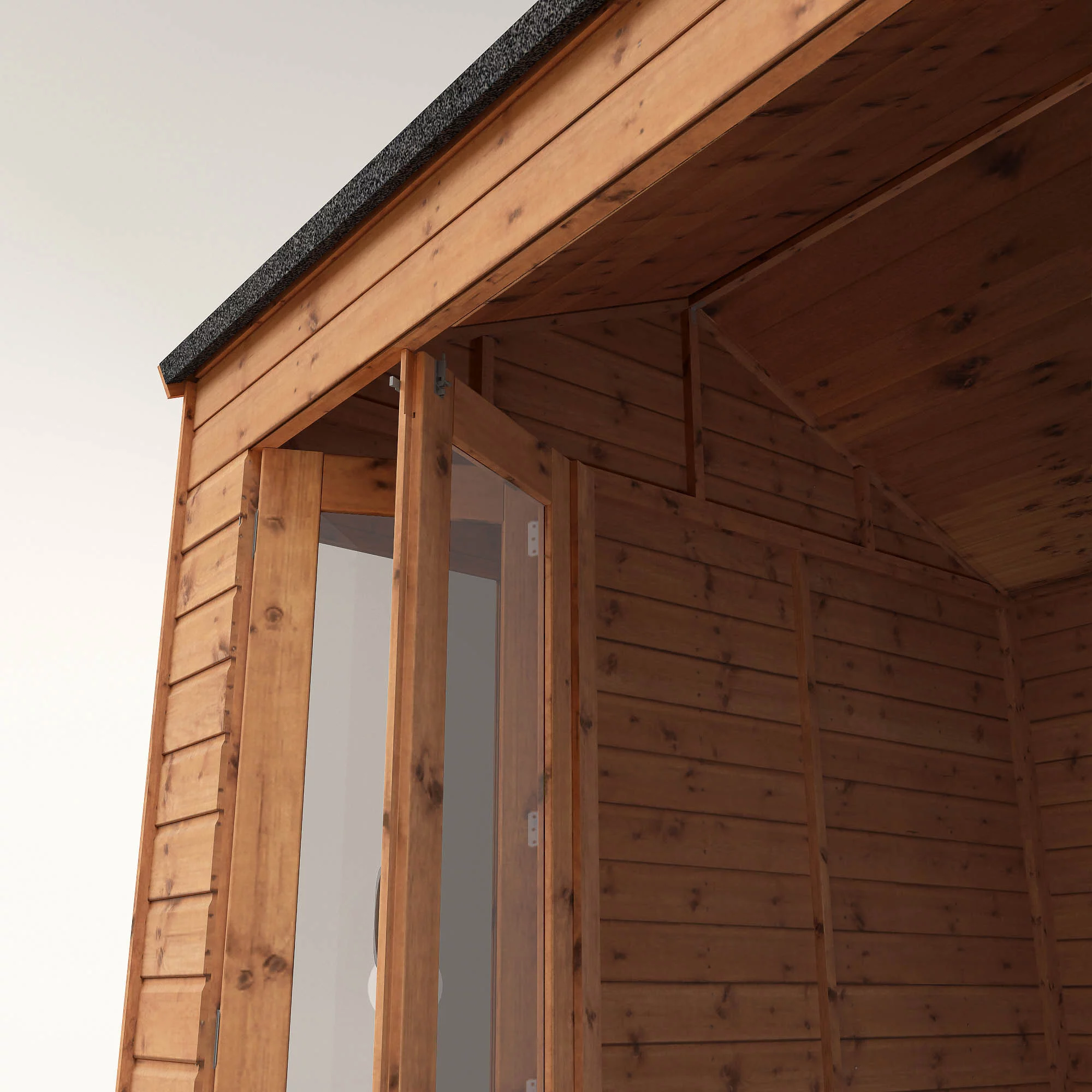 Mercia 8x8 Reverse Apex Tongue & Groove Summer House With Bi-fold Door 8 Mercia 8x8 Reverse Apex Tongue & Groove Summer House With Bi-fold Door - Image 6